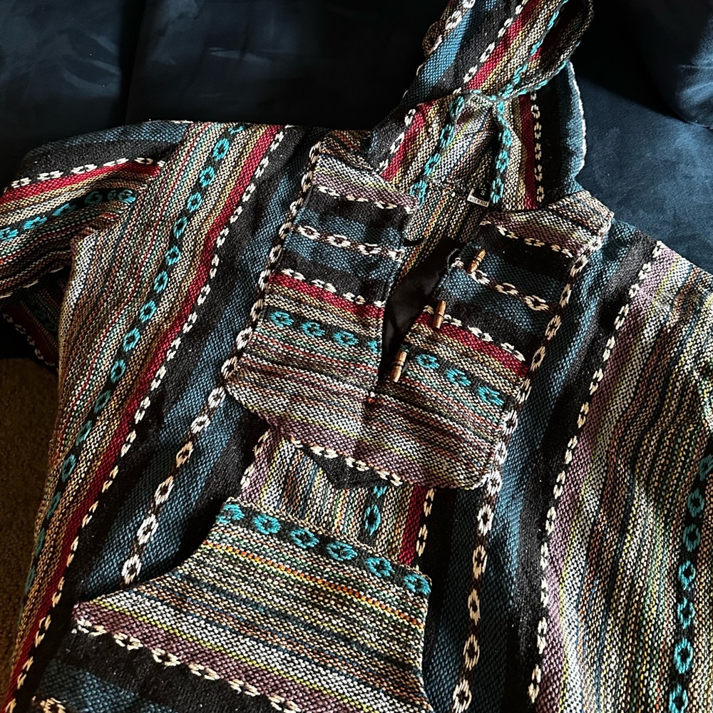 New handmade hoodie, hand stitched with precision and great thread work.